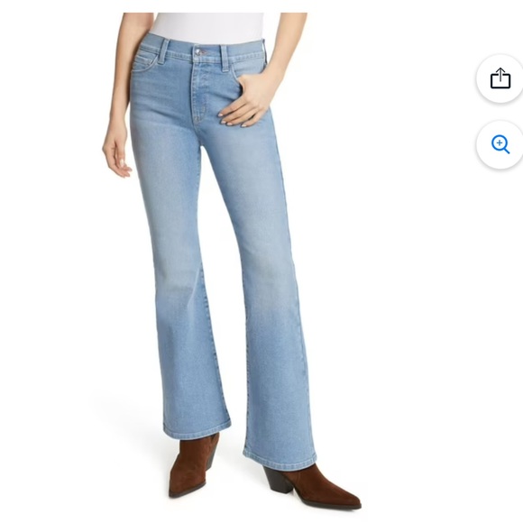 Jessica Simpson Ladies High-Rise 5-pocket Flare Jeans, Light Wash, Blue, Size 16 - Picture 5 of 6